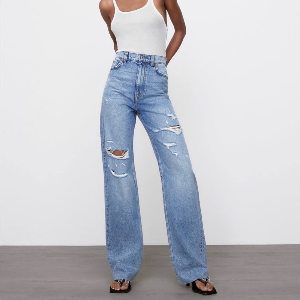 NEW WITH TAGS Zara 90’s Full Length Jeans
